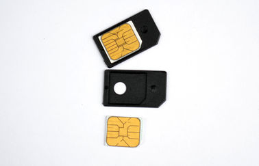 3FF นาโนไมโครซิมการ์ดอุปกรณ์แปลงไฟขนาดเล็กสีดำ 1.5 x 2.5 ซ.ม. สำหรับ iPhone