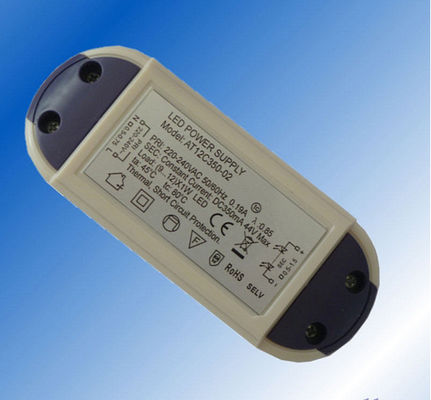 12V DC 1A 12W แรงดันคง LED Driver IP65 EN61000-3-2 ROHS CE