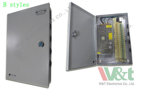 18 ช่อง 12V DC 180W กล้องพาวเวอร์ซัพพลายกล่องกระจาย PTZ / DVR