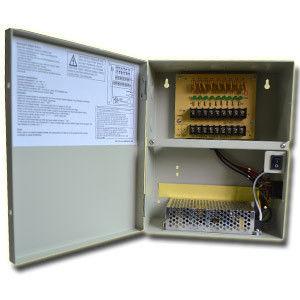 Rack Mount 4 ช่อง CCTV Power Supply 5A สำหรับการเฝ้าระวังกล้องกลางแจ้ง