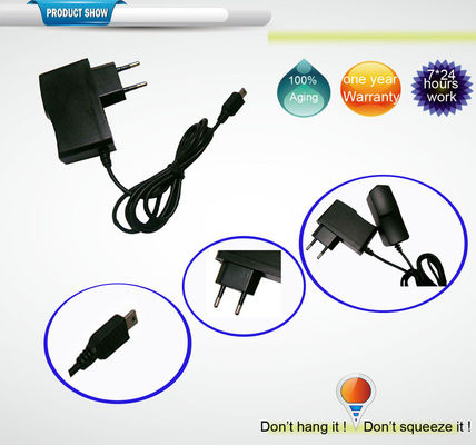 10W 5V 2A อะแดปเตอร์ติดผนังพร้อม Mini / Micro ปลั๊ก DC, กล้องวงจรปิดพาวเวอร์ซัพพลาย