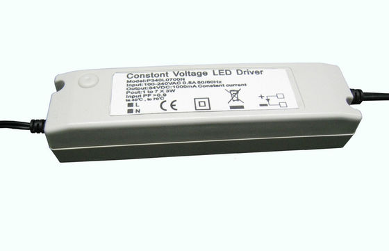 มินิ AC DC แรงดันไฟฟ้าคง 0.8A LED Driver 24V ด้วยการฟื้นฟูอัตโนมัติ