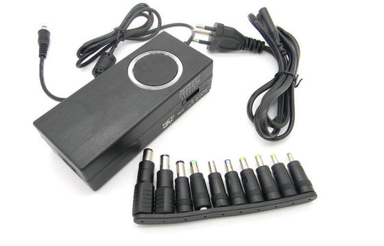 90W-Auto + สลิม + สีฟ้าจอแอลซีดีสากลอะแดปเตอร์แล็ปท็อปพาวเวอร์