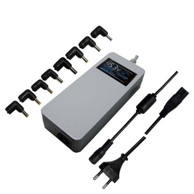 90W-Auto + สลิม + สีฟ้าจอแอลซีดีสากลอะแดปเตอร์แล็ปท็อปพาวเวอร์
