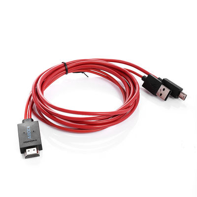 6.5 ฟุต MHL 11 Pin Micro USB เพื่อ HDMI Adapter เคเบิ้ล 1080P HDTV สำหรับ Samsung