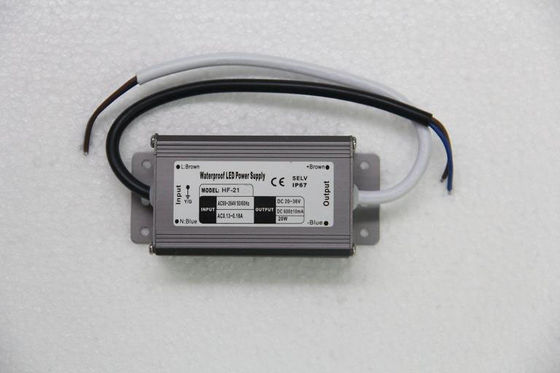 IP68 650mA 21W คงที่ในปัจจุบัน LED เพาเวอร์ซัพพลาย 20V - 36V DC, สวิตซ์