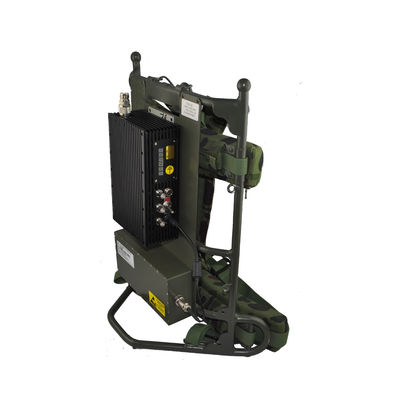 Manpack Mobile COFDM เครื่องส่งสัญญาณวิดีโอ, กระเป๋าเป้สะพายหลังทหารแบบไร้สายขนาด 5 ~ 8 วัตต์