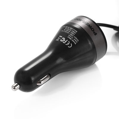 4.2A 21W Three USB Port Car Charger With Built-in Micro USB Cable Power Adapter