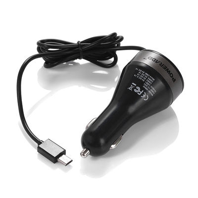 4.2A 21W Three USB Port Car Charger With Built-in Micro USB Cable Power Adapter
