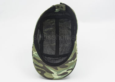 5 / 6 Panels Cotton Military Cap Camouflage With Metal Snap Fastener