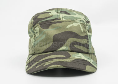 5 / 6 Panels Cotton Military Cap Camouflage With Metal Snap Fastener