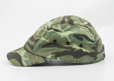 5 / 6 Panels Cotton Military Cap Camouflage With Metal Snap Fastener