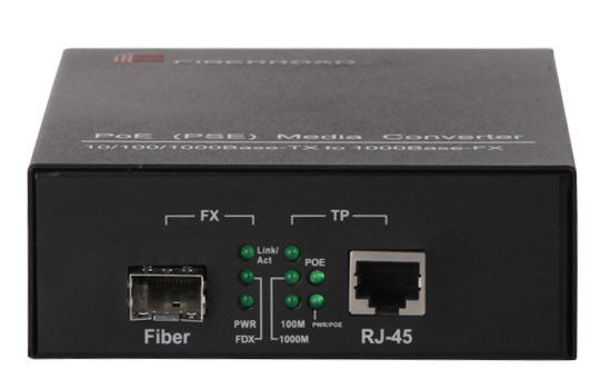 มัลติเพาเวอร์ผ่าน Ethernet PSE Industrial Media Converter การป้องกันเกิน