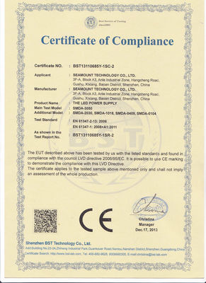 High Efficiency 10W - 18W Constant Current LED Driver 0.8A RoHS , 47Hz - 63Hz